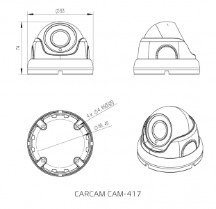 Купить Камера видеонаблюдения CARCAM CAM-417