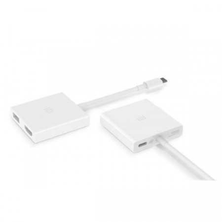 Купить Адаптер-Хаб Xiaomi Mi USB-C to HDMI and Gigabit Ethernet Multi-Adapter - White