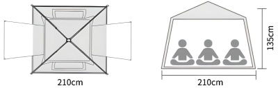 Купить Палатка-тент для кемпинга Camping Tent 089 Four Corner Hall