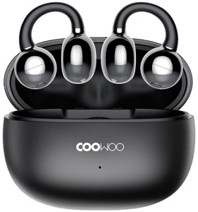 Купить CooWoo Clip-on Air Conduction Bluetooth Headphones Air Pro 5 Titanium Metallic