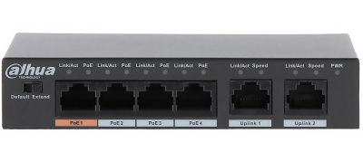 Купить 4-портовый неуправляемый коммутатор с РоЕ Dahua DH-PFS3006-4ET-60
