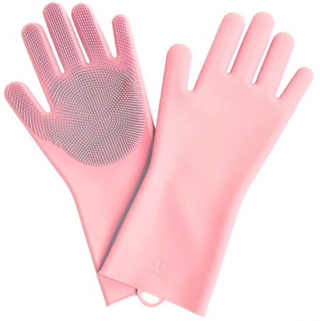 Купить Силиконовые перчатки Xiaomi Silicone Cleaning Glove Pink (HH674)