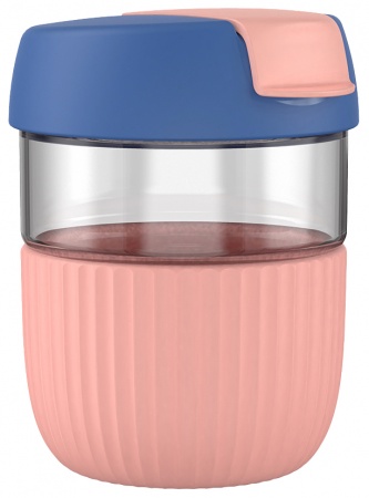 Купить Стакан-непроливайка Xiaomi Kiss Kiss Fish Rainbow Cup Blue Peach (G-U35C)