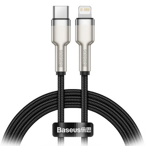Купить Кабель Baseus Cafule Series Metal Data Cable Type-C to iP PD 20W 1m Black (CATLJK-A01)