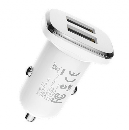 Купить АЗУ 2USB 2.4A Borofone BZ12 Белый