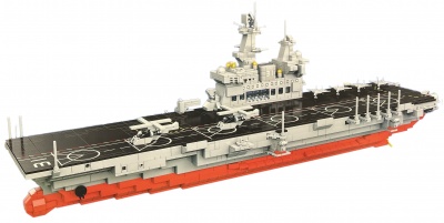 Конструктор Авианосец Zheng Bo Ji Mu Type 075 Landing Helicopter Dock LHD (2371 деталей)