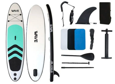Купить Kesser Inflatable SUP Board 320*78*15 Wave White/Light-green