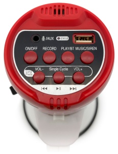 Купить Handheld Megaphone Talk/Rec/Play/Siren/BT/USB/TF/AUX 50W 1500mAh (18ML)