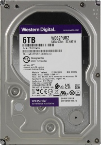 Купить Жесткий диск WD Purple WD62PURZ, 6ТБ, HDD, SATA III, 3.5"