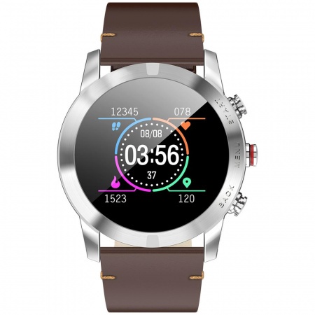 Купить Часы CARCAM SMART WATCH S10 - SILVER, Коричневая кожа