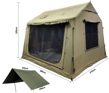 Купить Надувная палатка Tourus Inflatable Camping Tent 300×270×220cm Navy Green TS-IT07