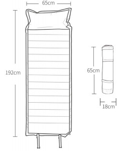 Купить Туристический cамонадувной каремат на одно спальное место Xiaomi ZaoFeng Outdoor Single 190T Green (192*65*5 cm)