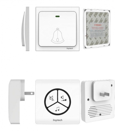 Купить Дверной звонок Xiaomi Linptech Self Powered Wireless Doorbell G1 