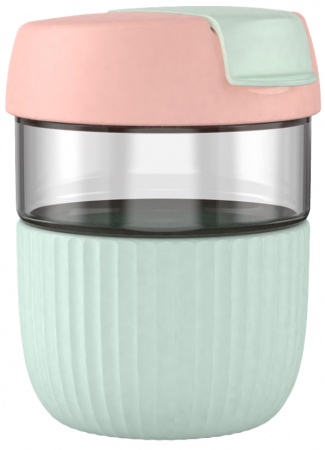 Купить Стакан-непроливайка Xiaomi Kiss Kiss Fish Rainbow Cup Pink Mint (G-U35C)
