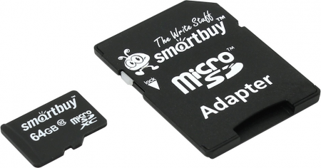 Купить Карта памяти SmartBuy 64GB microSDXC (UHS-1) с адаптером Class10