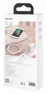 Купить Кабель Baseus Cafule Series Metal Data Cable USB 2.0 - Lightning 2.4A 1м White  (CALJK-A02)