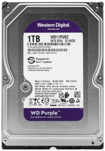 Купить Жесткий диск WD HDD 1TB, SATA III, 3.5" (WD11PURZ) Purple