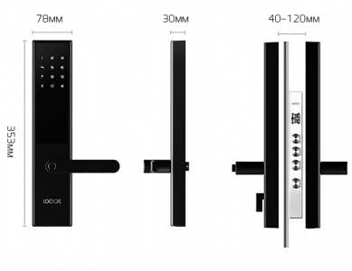 Купить Умный дверной замок Xiaomi Intelligent Fingerprint Door Lock Classic Black