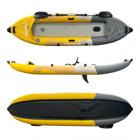 Купить Tourus Inflatable One Seats Kayak 328×85×23cm Yellow and Grey, TS-K01