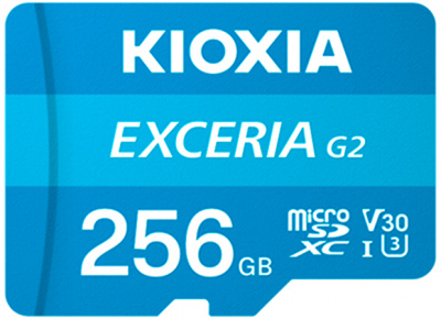 Купить Карта памяти KIOXIA EXCERIA G2 ExtremeSpeed microSDXC UHS-I 256 GB V30 U3 (LMEX2L256GC4)
