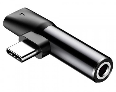 Купить Аудио переходник Baseus L41 Type-C (input) for Type-C + 3.5 mm Black (CATL41-S1)