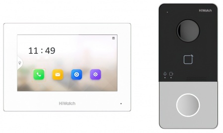 Купить Комплект IP-видеодомофона HiWatch DS-D100IKWF