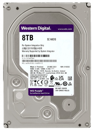 Купить Жесткий диск WD Purple WD84PURU, 8ТБ, HDD, SATA III, 3.5"