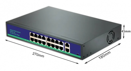 Купить CARCAM Standard 16+2 Full Gigabit PoE Switch (ССG1620GB)