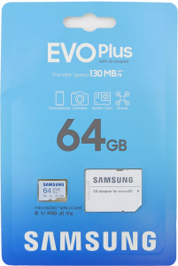 Купить Карта памяти Samsung EVO Plus 64GB microSDXC UHS-I Card (MB-MC64KA/AM)