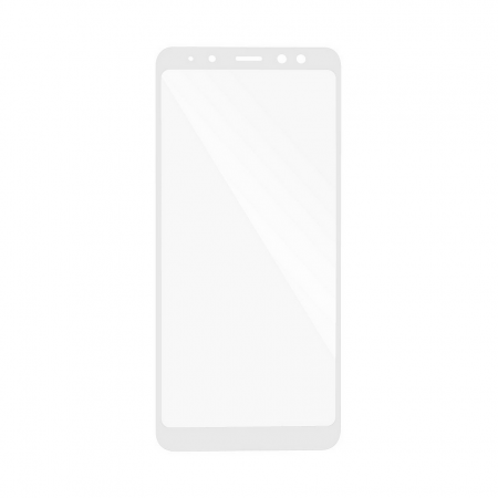 Защитное стекло для Samsung A8 Plus (2018) 5D Full Fac белый