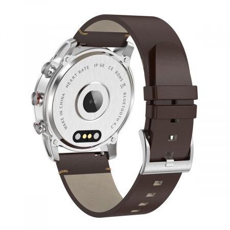 Купить Часы CARCAM SMART WATCH S10 - SILVER, Коричневая кожа