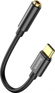 Купить Переходник Baseus Type-C Male to 3.5mm Female Adapter L54 Black (CATL54-0G)