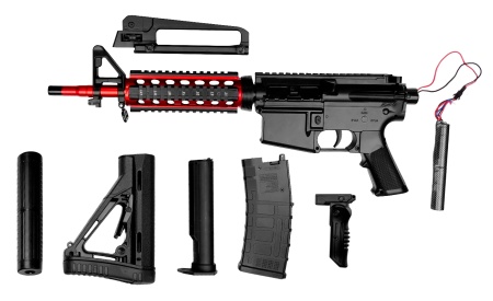 Купить TIAN GONG M4A1 Electric Adjustable Gel Bullet Gun (XS-1801) Black/Red