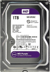 Купить Жесткий диск WD Purple WD10PURZ, 1ТБ, HDD, SATA III, 3.5"