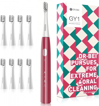 Купить Электрическая зубная щетка Xiaomi Dr.Bei Sonic Electric Toothbrush GY1 Red (8 насадок)