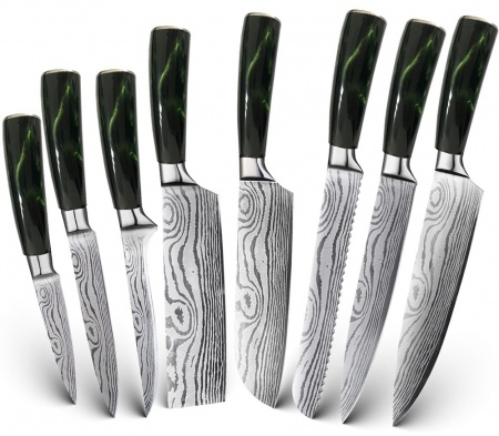 Купить Набор кухонных ножей Xiaomi Spetime 8-Pieces Kitchen Knife Set Green (GE03KN8)