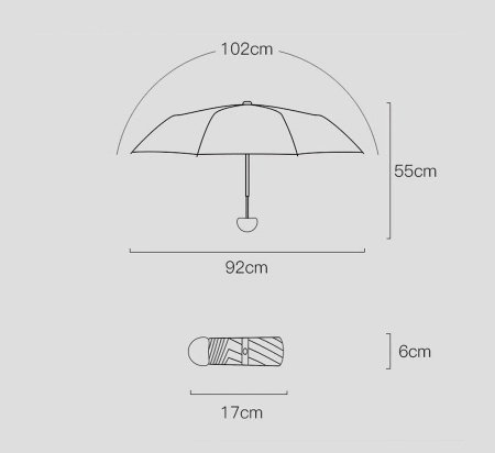 Купить Зонт Xiaomi Zuodu Fashionable Umbrella Gray