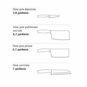 Купить Набор кухонных ножей Xiaomi Huo Hou Nano Knife Set (HU0014) ( 5 предметов, подставка)