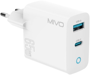 Купить Сетевое зарядное устройство Mivo MP-650Q Quick Charger 65W GaN