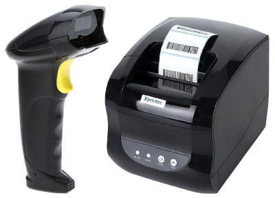 Купить Комплект Xprinter XP-365B (USB) Черный + SUNTEK 2D WIRELESS BARCODE SCANNER (ST8200DB)