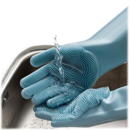 Купить Силиконовые перчатки Xiaomi Silicone Cleaning Glove Blue (HH674)