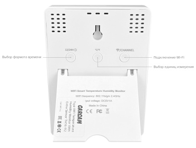 Купить CARCAM Tuya WIFI Temperature Humidity Monitor With Extra Sensor TH16-R2