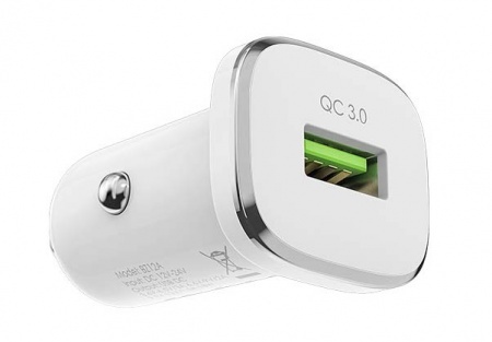 Купить АЗУ 1USB 3.0A QC3.0 Быстрая зарядка для Type-C Borofone BZ12Aa Белый