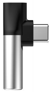 Купить Аудио переходник Baseus L41 Type-C (input) for Type-C + 3.5 mm Silver - Black (CATL41-01)