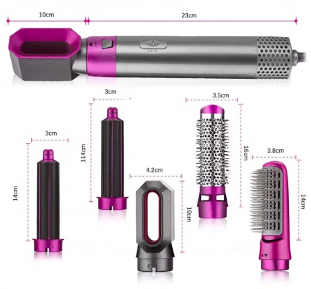 Купить Стайлер для волос Xiaomi SenCiciMen Hot Air Styler Fuchsia (5 насадок)