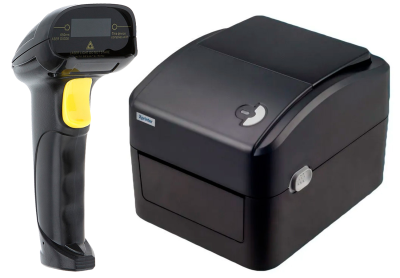 Купить Комплект Xprinter XP-420B (USB, Wi-Fi) Черный + SUNTEK 2D WIRED BARCODE SCANNER (ST8200D)