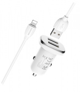 Купить АЗУ 2USB 2.4A Borofone BZ12 Белый