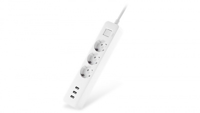Купить Удлинитель Xiaomi Mi Power Strip (3 розетки +3 USB порта) (XMCXB04QM) White