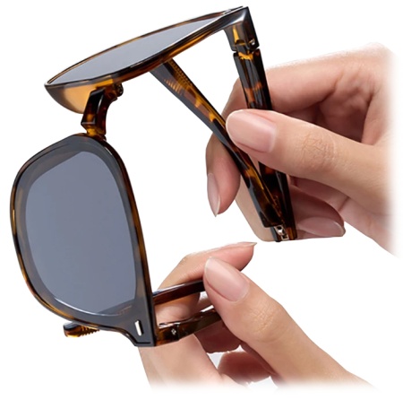 Купить Xiaomi Mijia Folding Polarized Sunglasses (MJTA01LM) Tortoiseshell Brown