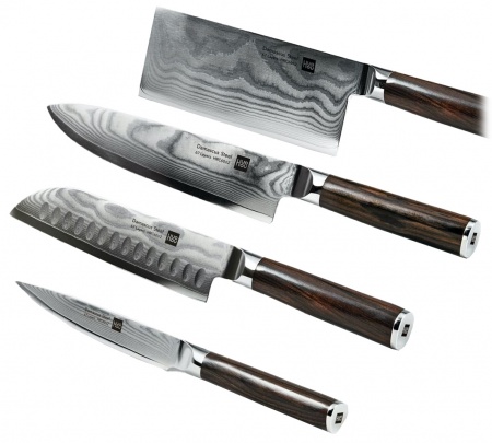 Xiaomi HuoHou Knife Set (HU0073) Fire Damascus Steel 67 Layers HRC60+/-2  